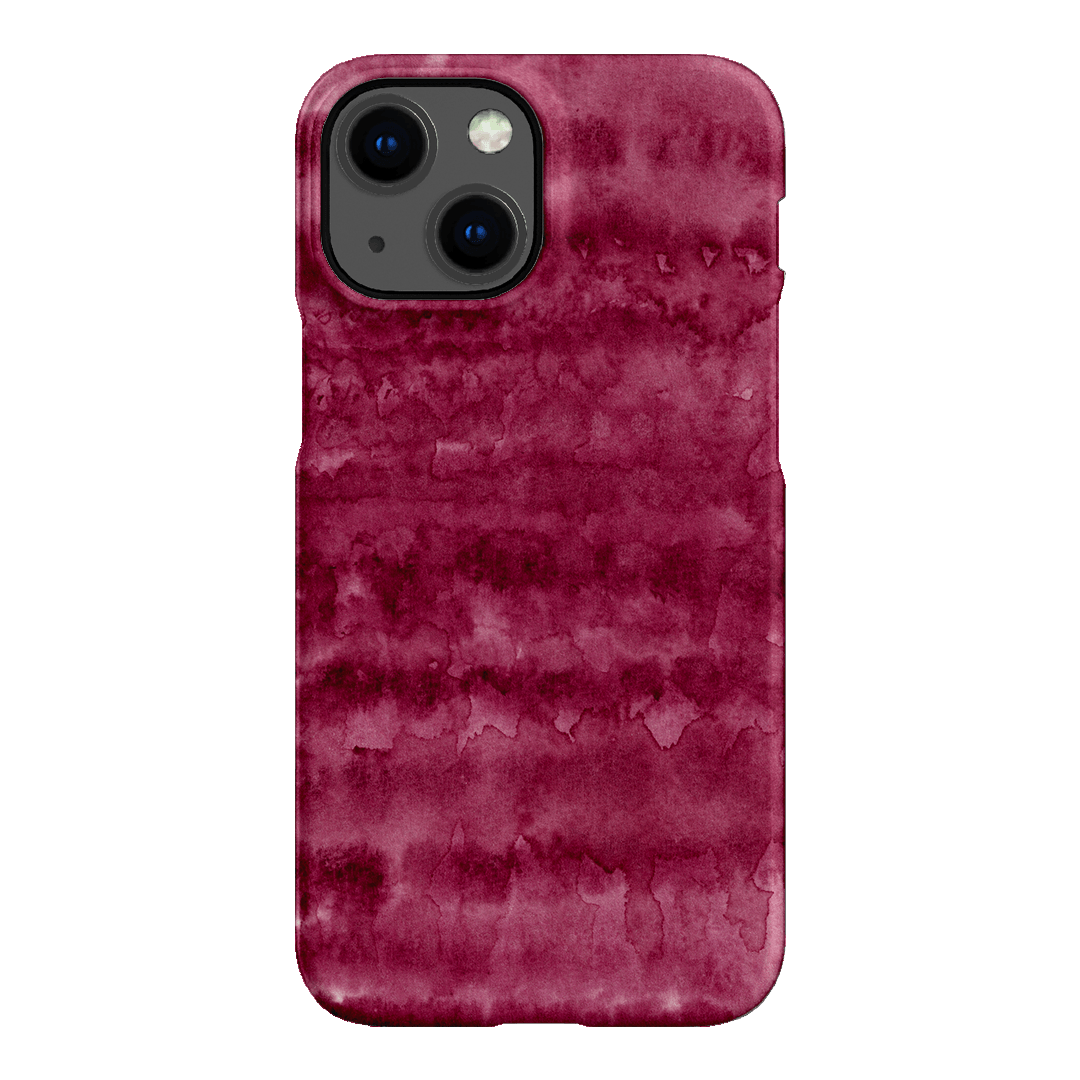 Watercolour Stripes Burgundy Printed Phone Cases iPhone 13 Mini / Snap by The Dairy - The Dairy