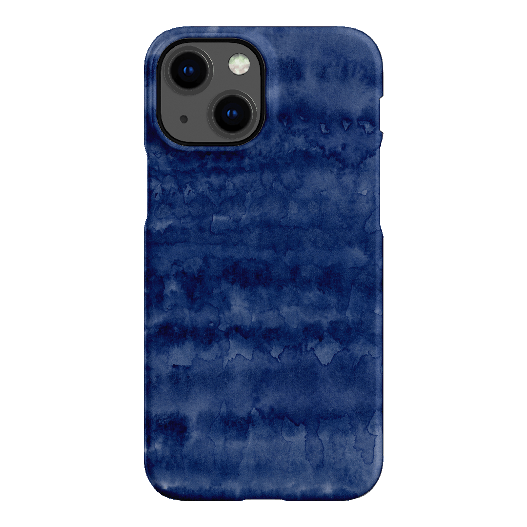 Watercolour Stripes Navy Printed Phone Cases iPhone 13 Mini / Snap by The Dairy - The Dairy