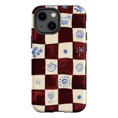 Afternoon Mezze Maroon Printed Phone Cases iPhone 13 Mini / Armoured by Charlie Taylor - The Dairy