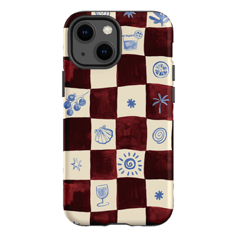 Afternoon Mezze Maroon Printed Phone Cases iPhone 13 Mini / Armoured by Charlie Taylor - The Dairy