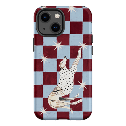 Check Greyhound Blue Printed Phone Cases iPhone 13 Mini / Armoured by Lisa Hu - The Dairy