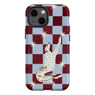 Check Greyhound Blue Printed Phone Cases iPhone 13 Mini / Armoured by Lisa Hu - The Dairy