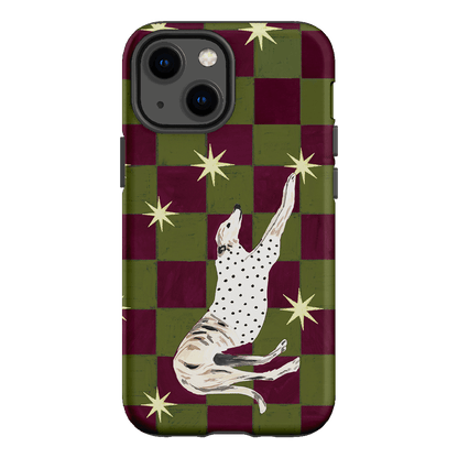 Check Greyhound Green Printed Phone Cases iPhone 13 Mini / Armoured by Lisa Hu - The Dairy
