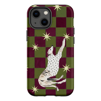 Check Greyhound Green Printed Phone Cases iPhone 13 Mini / Armoured by Lisa Hu - The Dairy