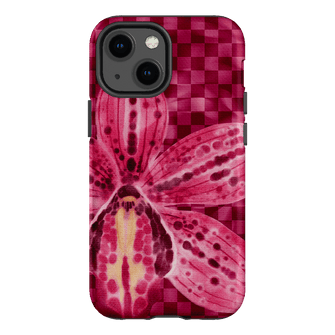 Check Orchid Printed Phone Cases iPhone 13 Mini / Armoured by Sally Hungerford - The Dairy