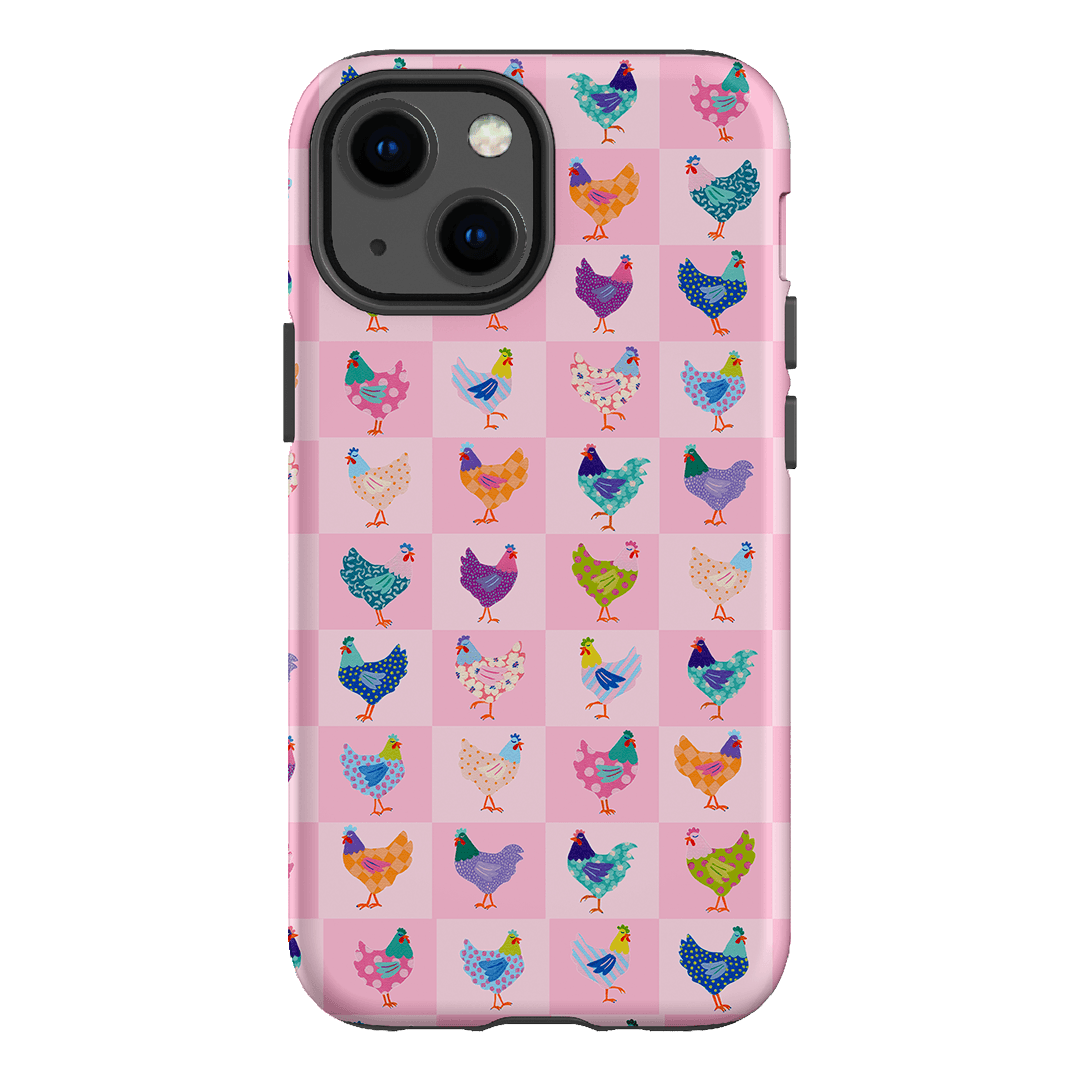 Checkered Chickens Printed Phone Cases iPhone 13 Mini / Armoured by Kayla Henley - The Dairy