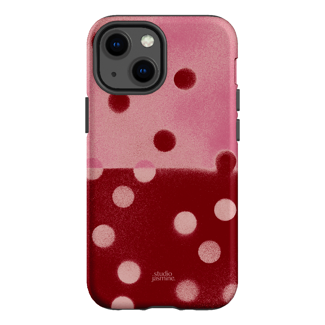 Cherry Polka Dot Printed Phone Cases iPhone 13 Mini / Armoured by Jasmine Dowling - The Dairy