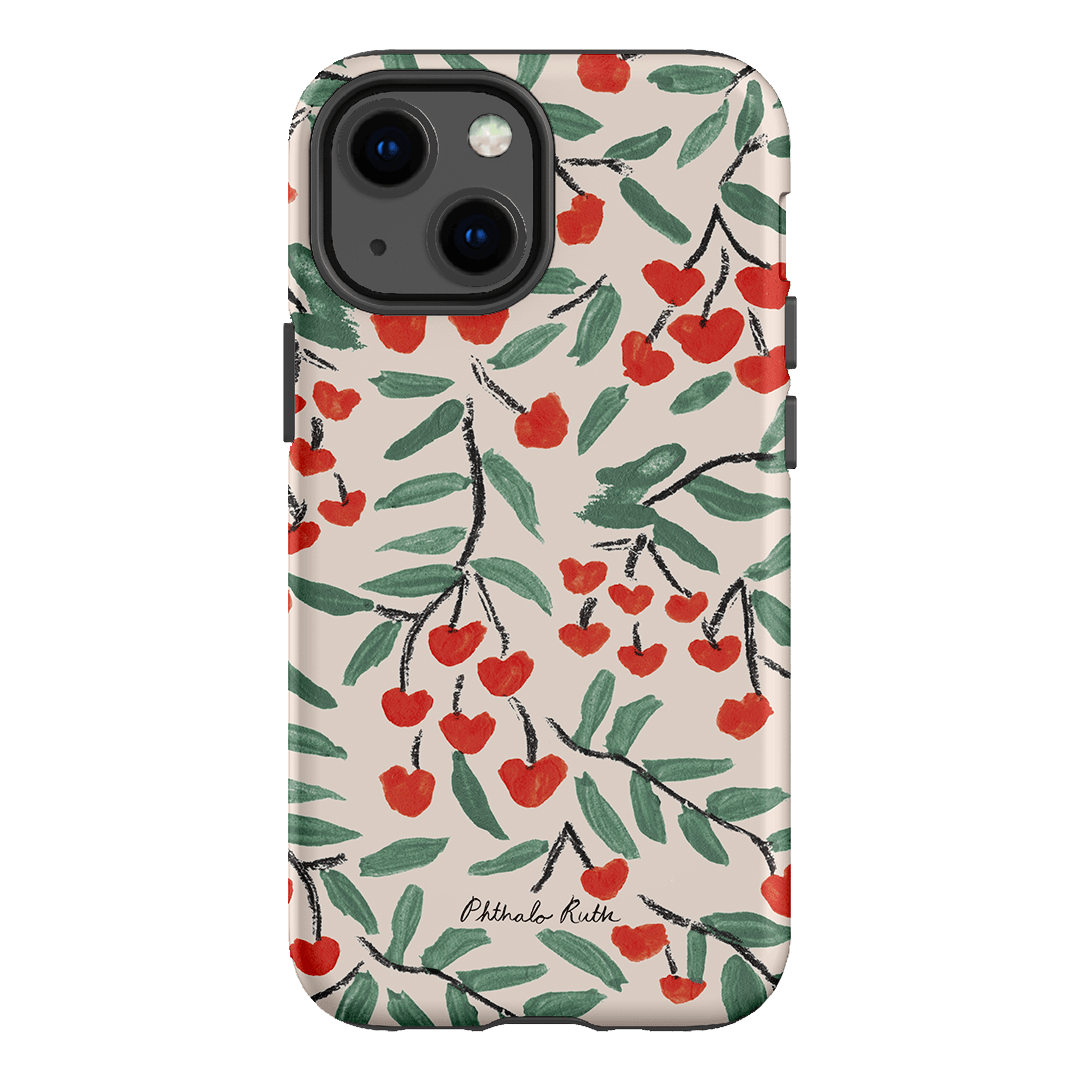 Cherry Love Printed Phone Cases iPhone 13 Mini / Armoured by Phthalo Ruth - The Dairy