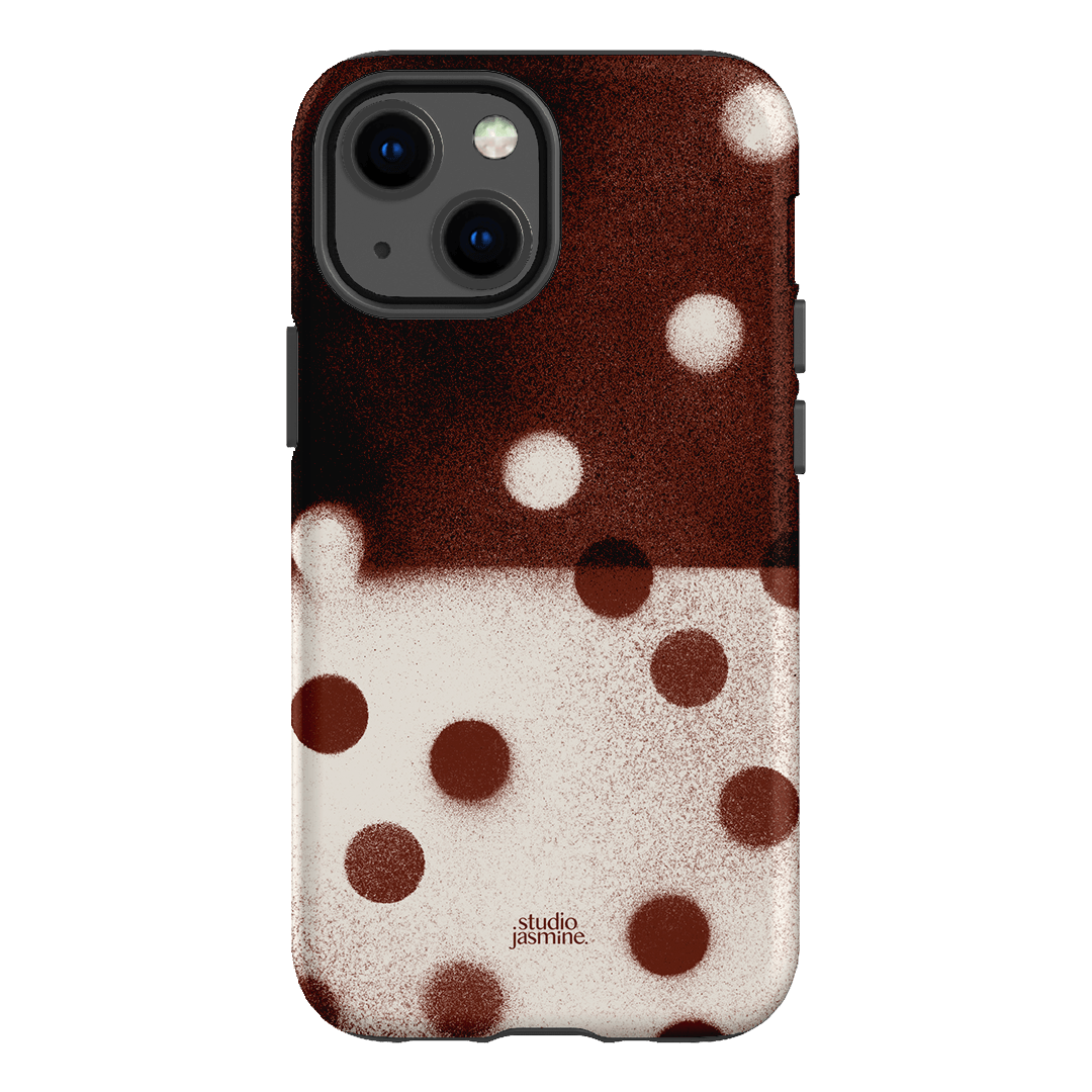 Espresso Polka Dot Printed Phone Cases iPhone 13 Mini / Armoured by Jasmine Dowling - The Dairy
