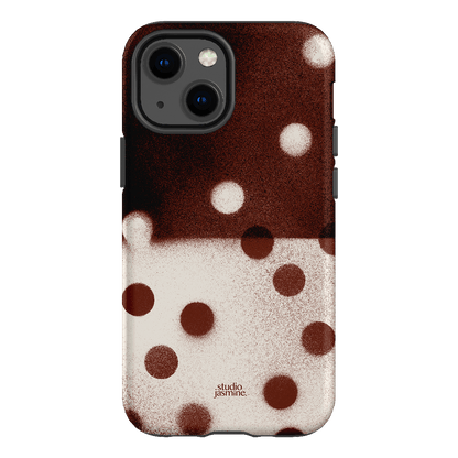 Espresso Polka Dot Printed Phone Cases iPhone 13 Mini / Armoured by Jasmine Dowling - The Dairy