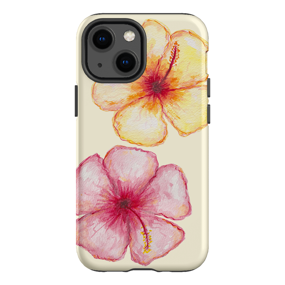 Hibiscus Flower Yellow Printed Phone Cases iPhone 13 Mini / Armoured by BG. Studio - The Dairy