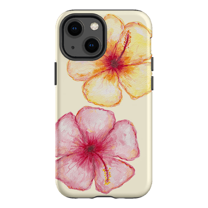 Hibiscus Flower Yellow Printed Phone Cases iPhone 13 Mini / Armoured by BG. Studio - The Dairy