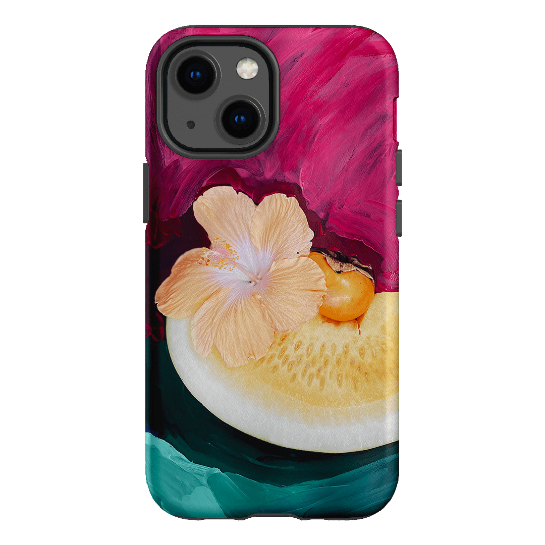 Hibiscus Melon Printed Phone Cases iPhone 13 Mini / Armoured by Nicole Nelius - The Dairy