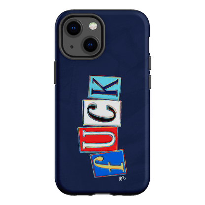 Lil Fcks Blue Printed Phone Cases iPhone 13 Mini / Armoured by Margarbs Art - The Dairy