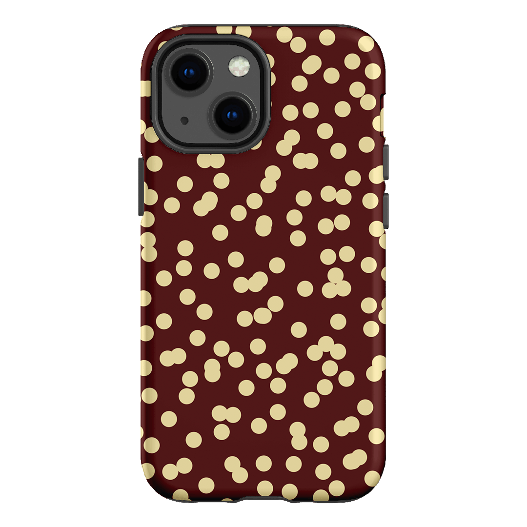 Mini Confetti Burgundy Butter Printed Phone Cases iPhone 13 Mini / Armoured by Veronica Tucker - The Dairy
