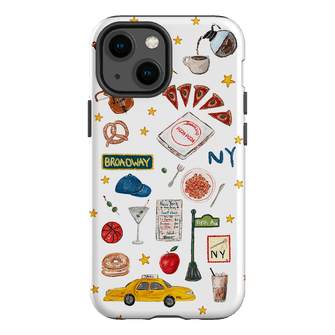 NYC White Printed Phone Cases iPhone 13 Mini / Armoured by BG. Studio - The Dairy