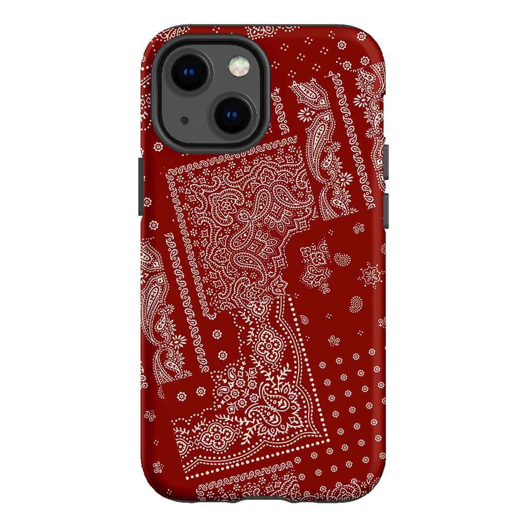 Paisley Crimson Printed Phone Cases iPhone 13 Mini / Armoured by The Dairy - The Dairy