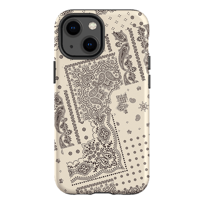 Paisley Ecru Printed Phone Cases iPhone 13 Mini / Armoured by The Dairy - The Dairy