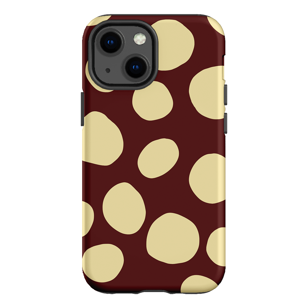 Pebbles Burgundy Butter Printed Phone Cases iPhone 13 Mini / Armoured by Veronica Tucker - The Dairy