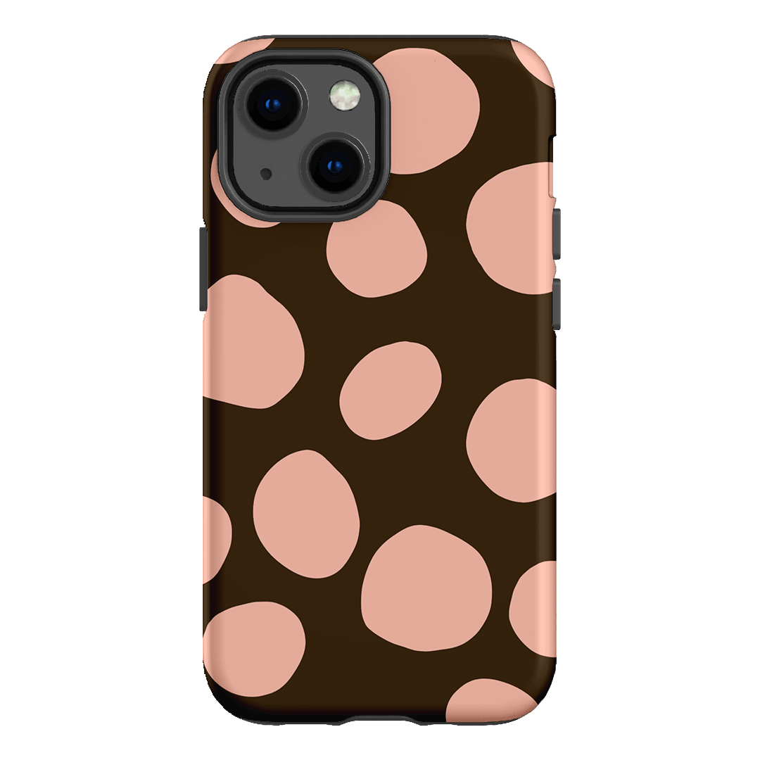 Pebbles Chocolate Pink Printed Phone Cases iPhone 13 Mini / Armoured by Veronica Tucker - The Dairy