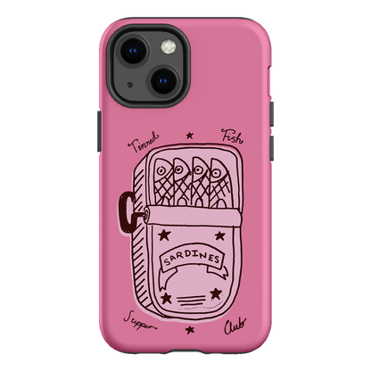 Sardine Social Pink Printed Phone Cases iPhone 13 Mini / Armoured by The Dairy - The Dairy