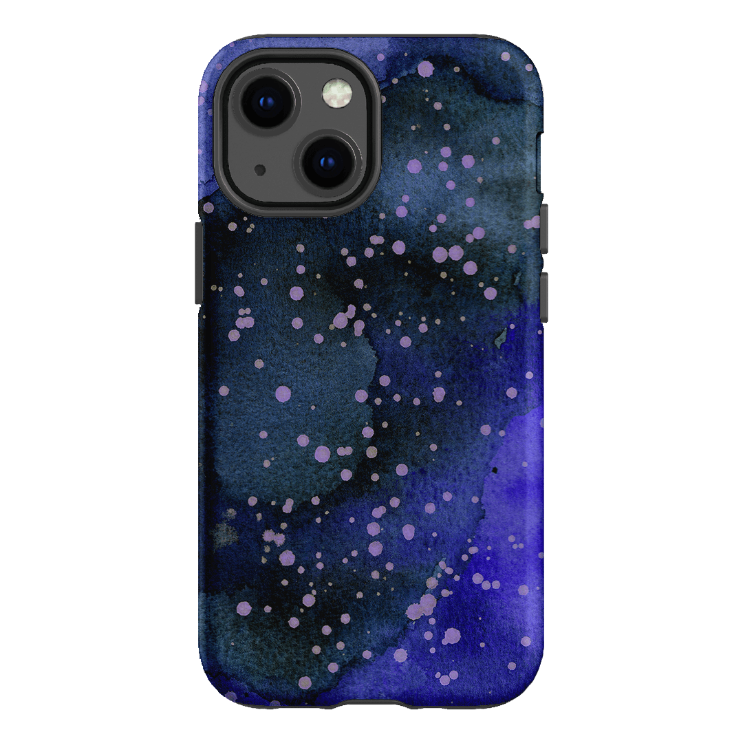Spotty Navy Printed Phone Cases iPhone 13 Mini / Armoured by The Dairy - The Dairy
