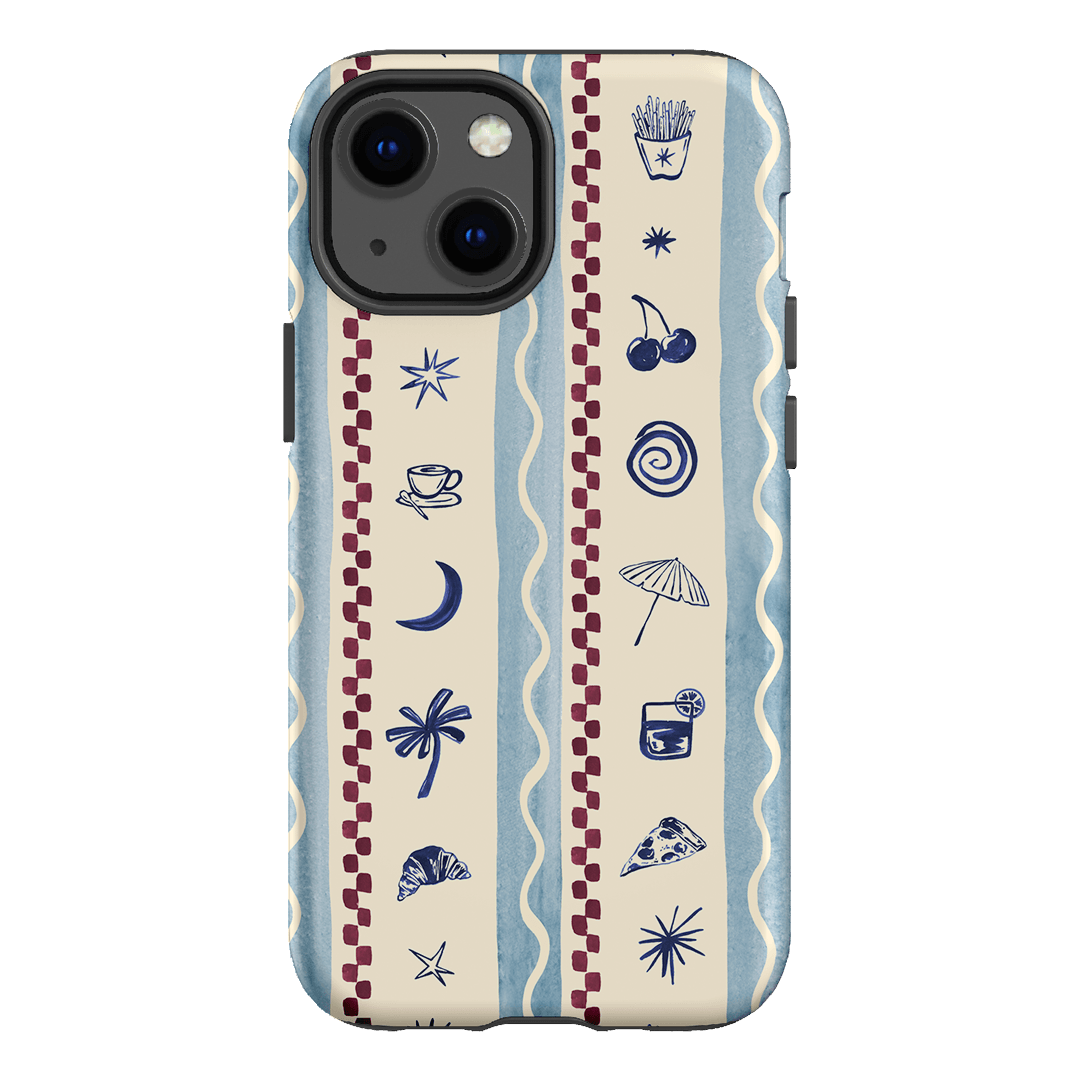 Summer Snacks Blue Printed Phone Cases iPhone 13 Mini / Armoured by Charlie Taylor - The Dairy