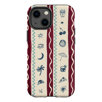 Summer Snacks Burgundy Printed Phone Cases iPhone 13 Mini / Armoured by Charlie Taylor - The Dairy