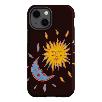 Sun & Moon Plum Printed Phone Cases iPhone 13 Mini / Armoured by BG. Studio - The Dairy