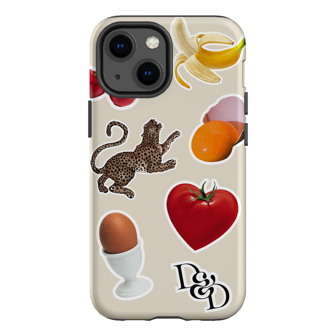 Sunday Stickers Cream Printed Phone Cases iPhone 13 Mini / Armoured by Desmond & Dempsey - The Dairy