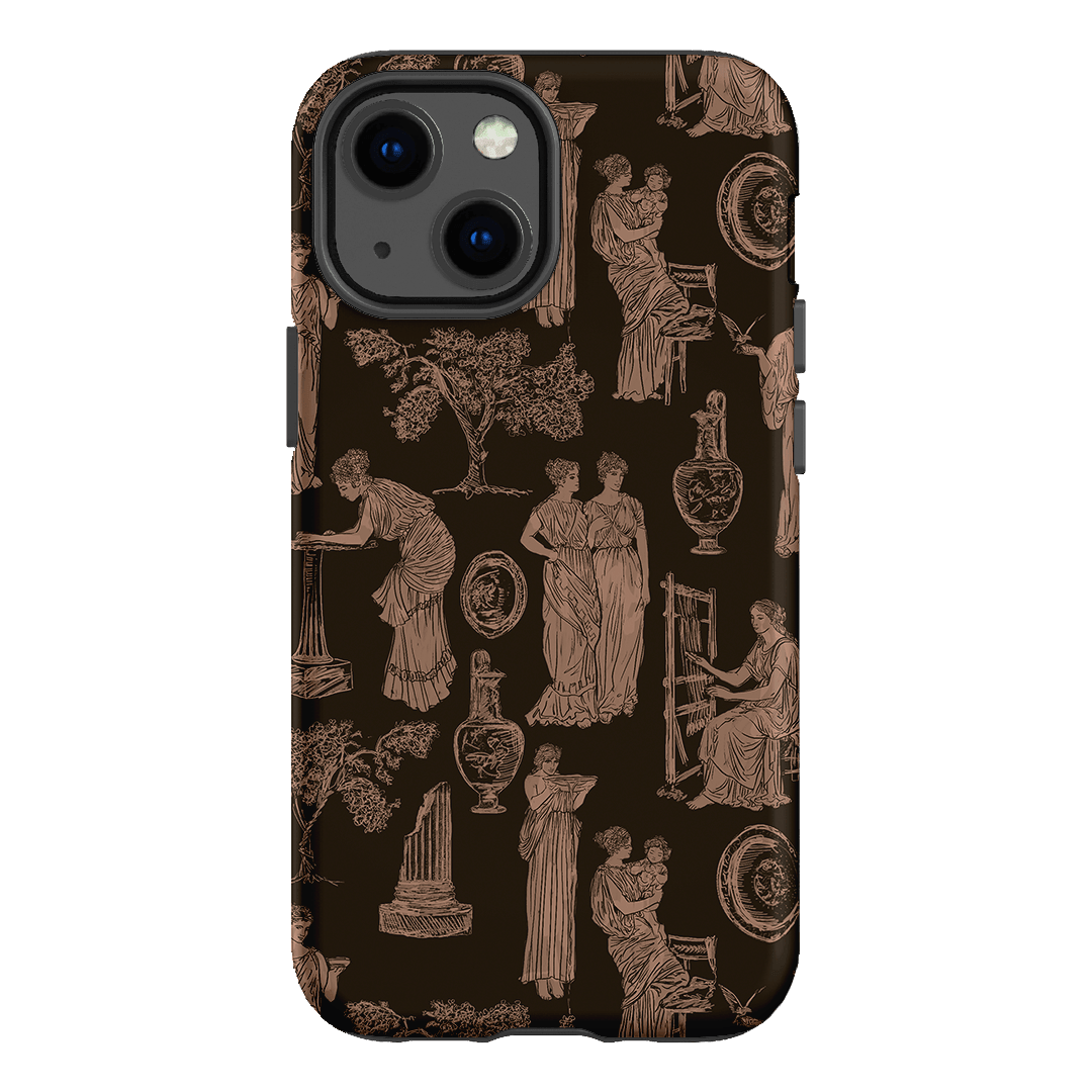 Symposium Burnt Umber Printed Phone Cases iPhone 13 Mini / Armoured by Veronica Tucker - The Dairy
