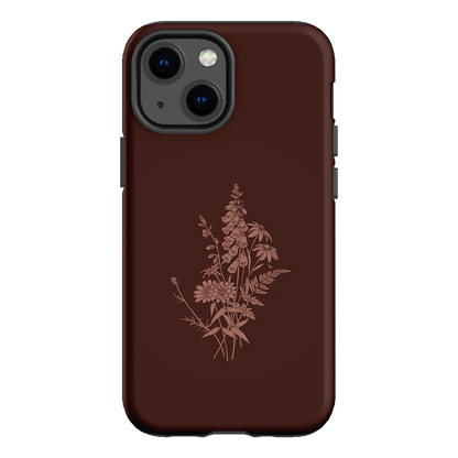 Wildflowers Mocha Printed Phone Cases iPhone 13 Mini / Armoured by Typoflora - The Dairy