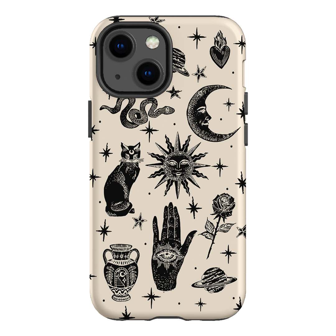 Astro Flash Beige Printed Phone Cases iPhone 13 Mini / Armoured by Veronica Tucker - The Dairy