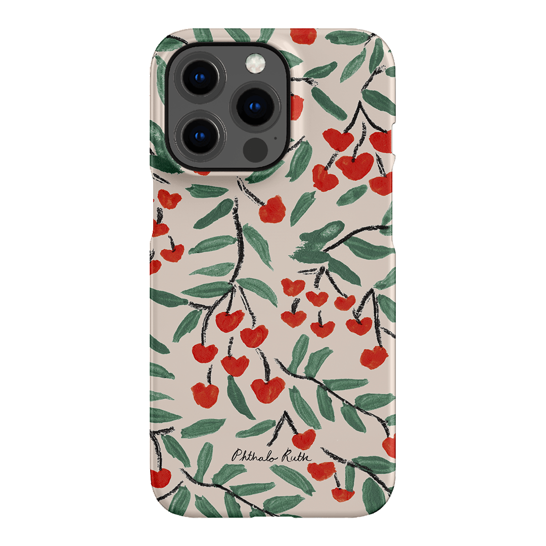 Cherry Love Printed Phone Cases iPhone 13 Pro / Snap by Phthalo Ruth - The Dairy
