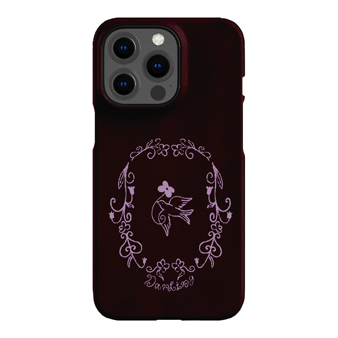 Darling Burgundy Printed Phone Cases by The Dairy - The Dairy