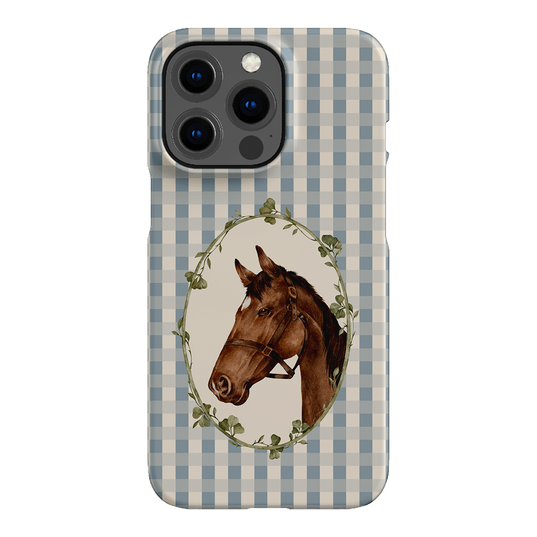 Gingham Horse Printed Phone Cases iPhone 13 Pro / Snap by Kasiags Art - The Dairy