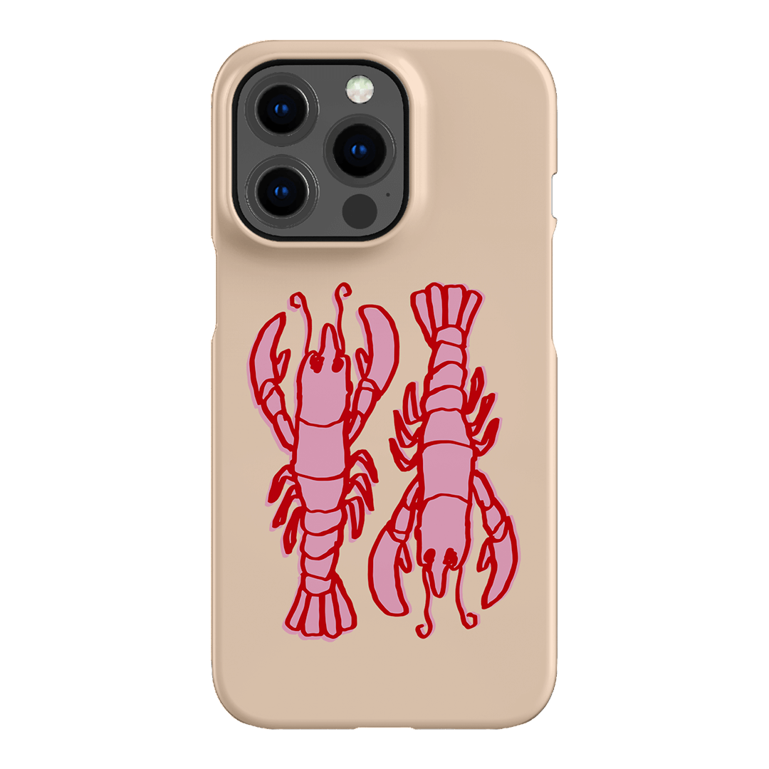 Lobster Love Peach Printed Phone Cases iPhone 13 Pro / Snap by The Dairy - The Dairy