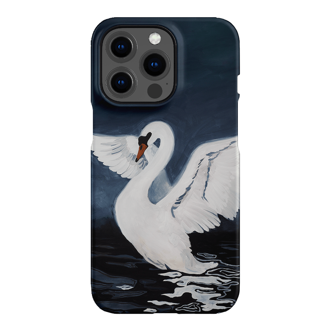 Midnight Swan Printed Phone Cases iPhone 13 Pro / Snap by Lisa Hu - The Dairy