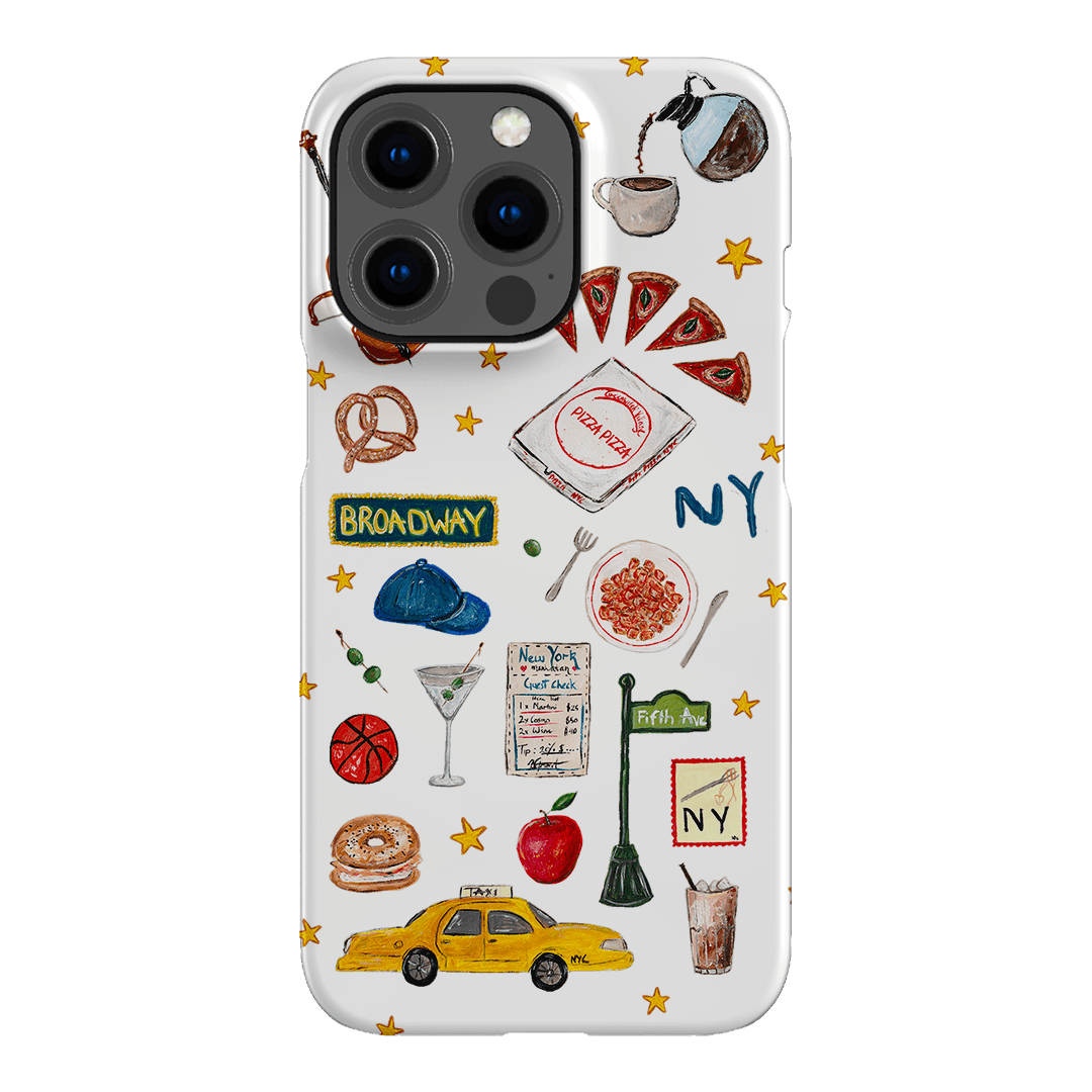 NYC White Printed Phone Cases iPhone 13 Pro / Snap by BG. Studio - The Dairy