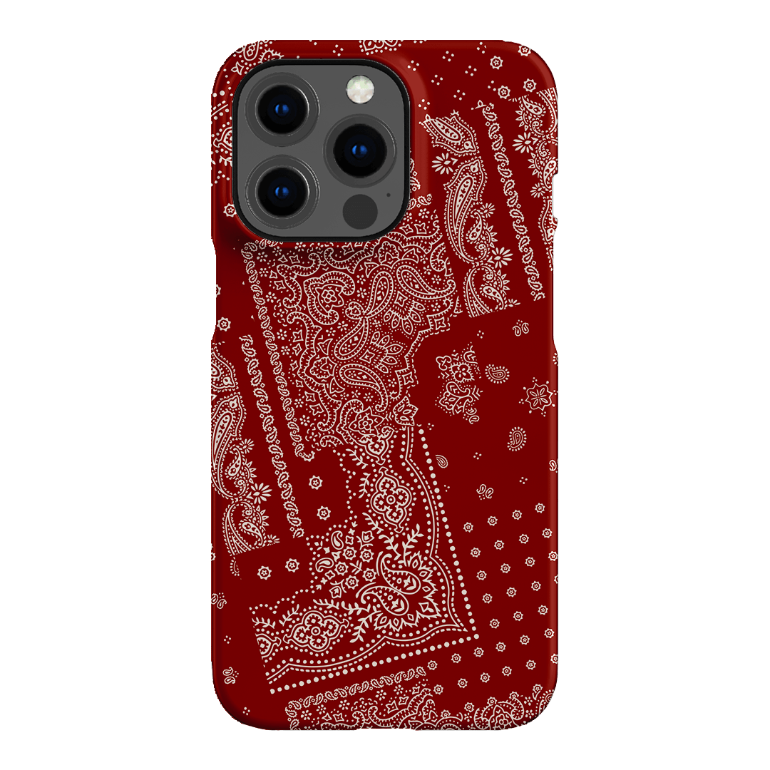 Paisley Crimson Printed Phone Cases iPhone 13 Pro / Snap by The Dairy - The Dairy