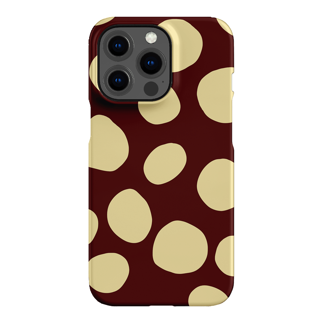 Pebbles Burgundy Butter Printed Phone Cases iPhone 13 Pro / Snap by Veronica Tucker - The Dairy