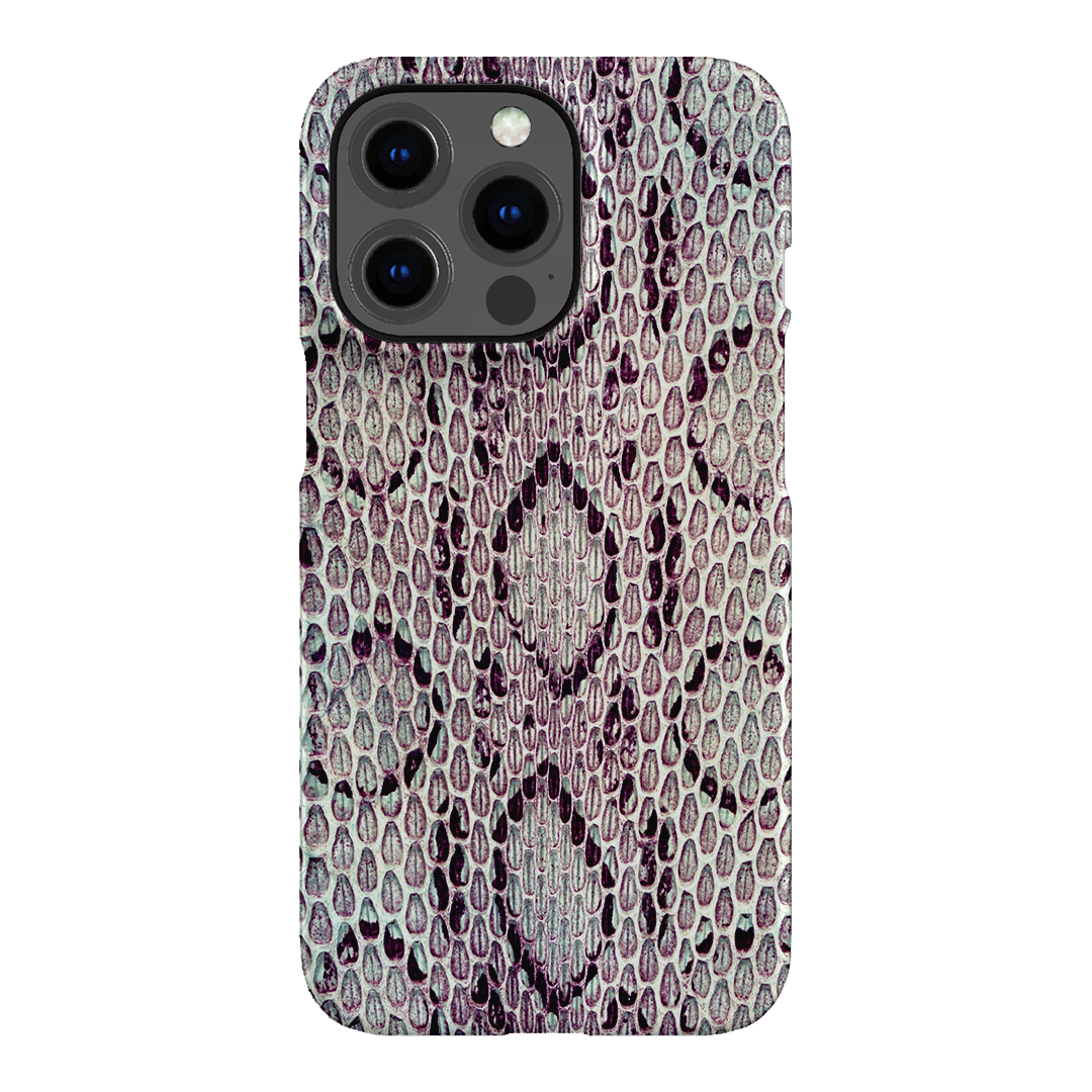 Plum Python Printed Phone Cases iPhone 13 Pro / Snap by The Dairy - The Dairy