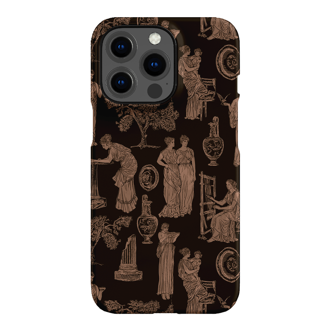 Symposium Burnt Umber Printed Phone Cases iPhone 13 Pro / Snap by Veronica Tucker - The Dairy