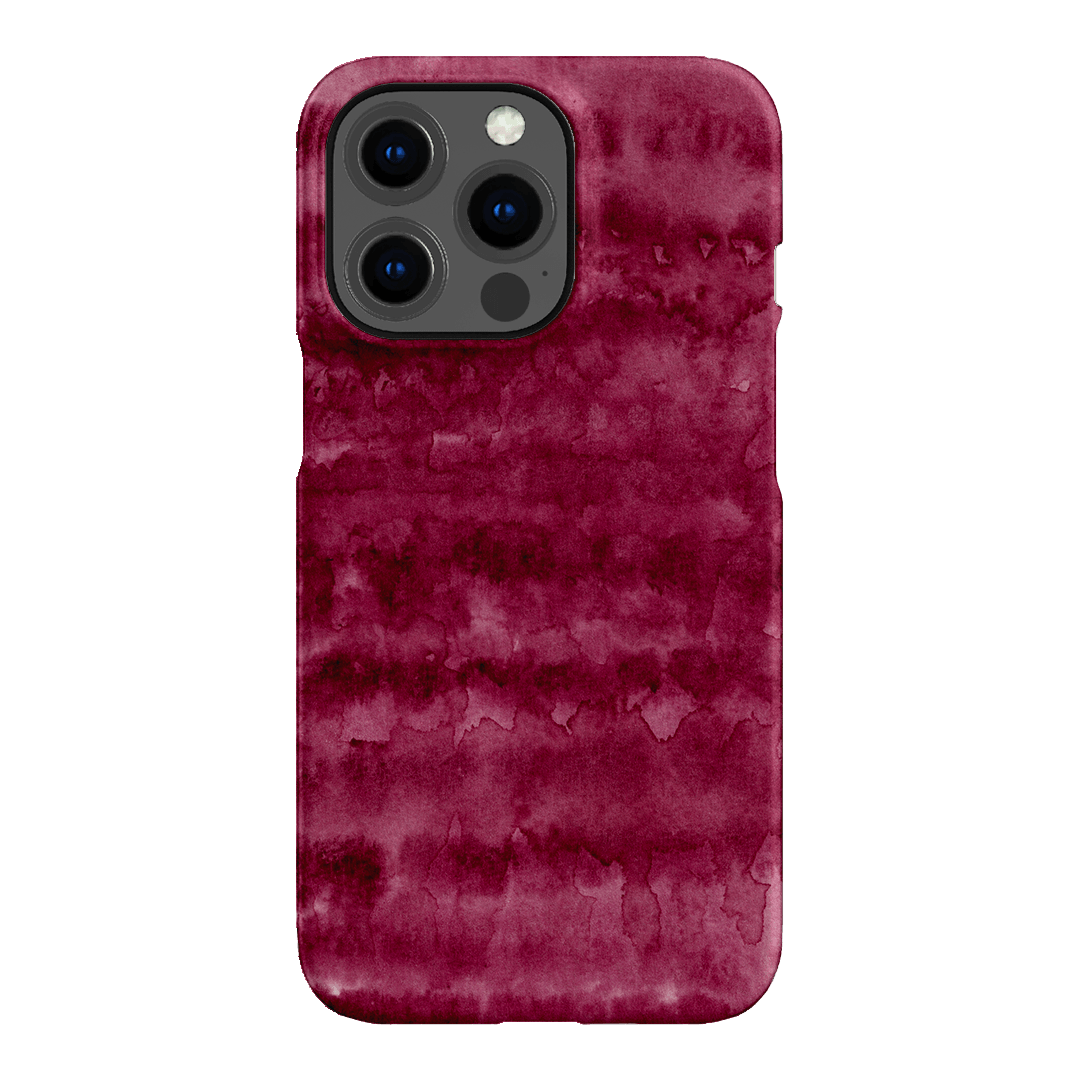 Watercolour Stripes Burgundy Printed Phone Cases iPhone 13 Pro / Snap by The Dairy - The Dairy
