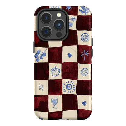 Afternoon Mezze Maroon Printed Phone Cases iPhone 13 Pro / Armoured MagSafe by Charlie Taylor - The Dairy