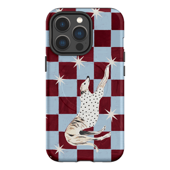 Check Greyhound Blue Printed Phone Cases iPhone 13 Pro / Armoured MagSafe by Lisa Hu - The Dairy