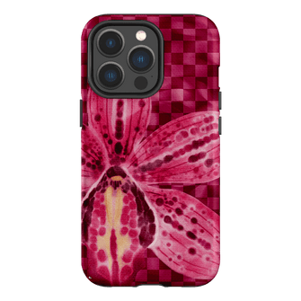Check Orchid Printed Phone Cases iPhone 13 Pro / Armoured MagSafe by Sally Hungerford - The Dairy