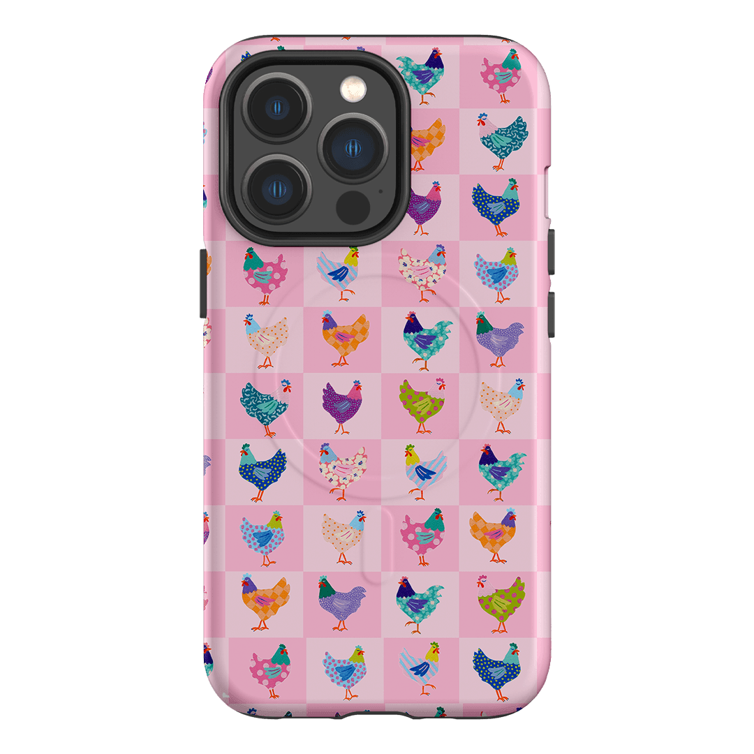 Checkered Chickens Printed Phone Cases iPhone 13 Pro / Armoured MagSafe by Kayla Henley - The Dairy