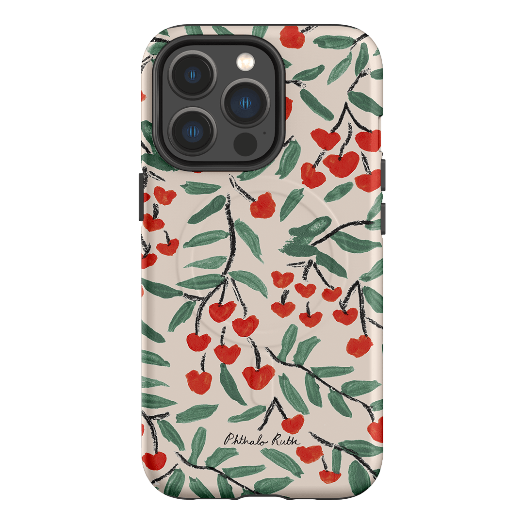 Cherry Love Printed Phone Cases iPhone 13 Pro / Armoured MagSafe by Phthalo Ruth - The Dairy