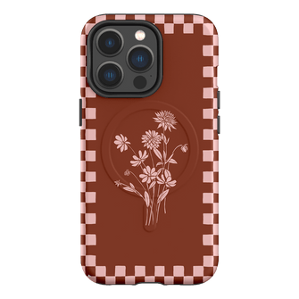 Dahlia Check Printed Phone Cases iPhone 13 Pro / Armoured MagSafe by Typoflora - The Dairy